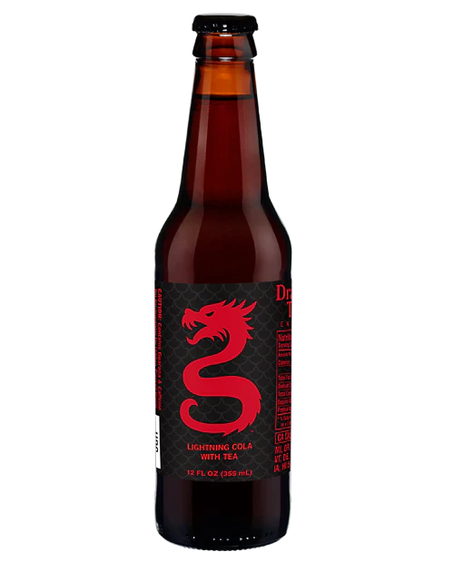 EXOTIC ENERGY DRINK DRAGON TAIL 12oz. BOTTLE COLA + TEA