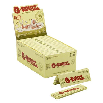 GROLLZ PAPERS ORGANIC EXTRA THIN 1 1/4 size 50/Pk 50Pk/Box GR303A-DIS