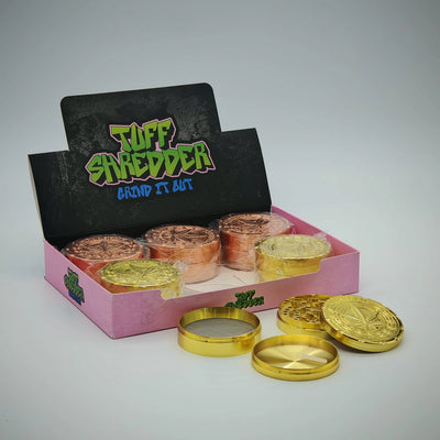 TUFF SHREDDER GRINDER 80mm 4pt LEAF ROSE/GOLD TS1045