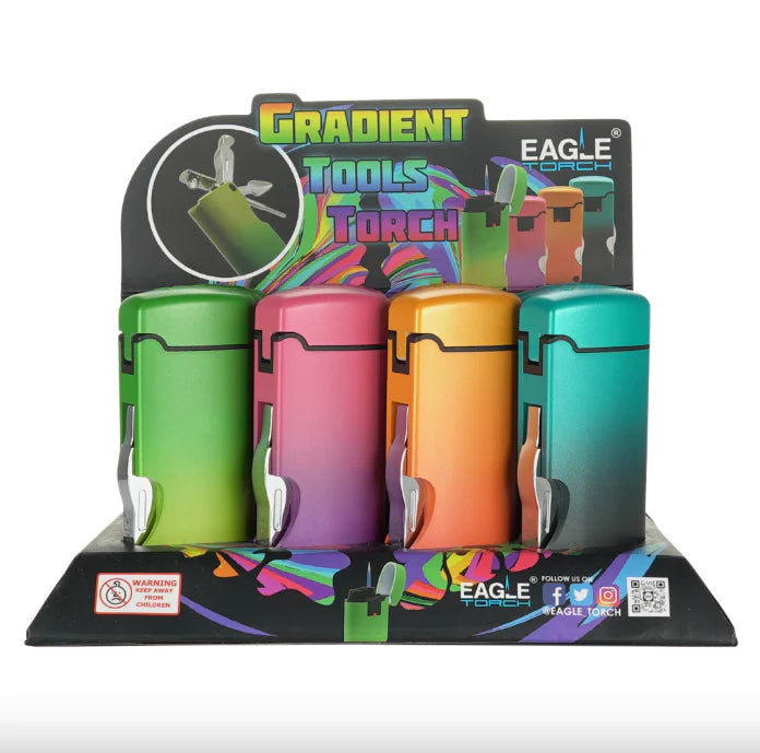 EAGLE TORCH LIGHTER W/TOOL 12/DISPLAY PT186GT 75018