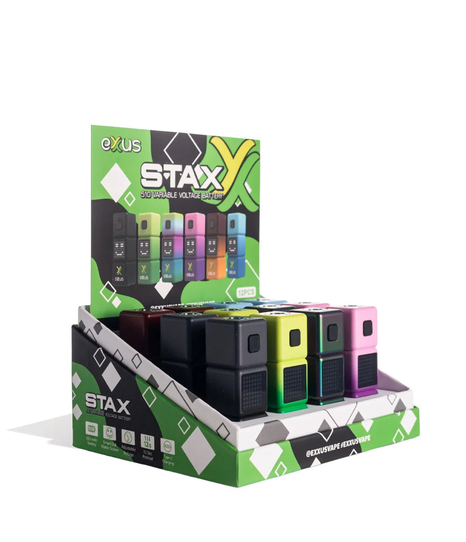 EXXUS STAX 510 BATTERY VARIABLE VOLTAGE 12ct/DISPLAY