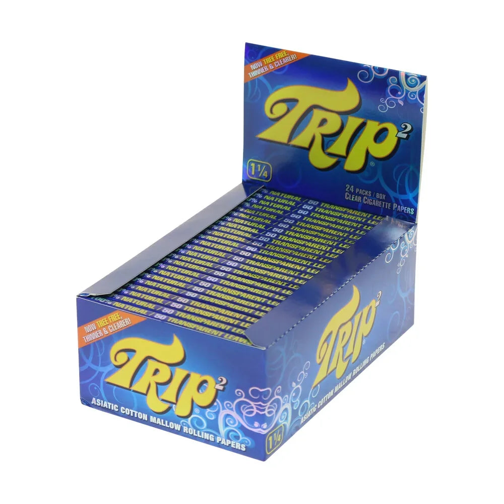 TRIP 2 CLEAR ROLLING PAPERS 1 1/4 50 LEAVES /PK 24/PK/BOX