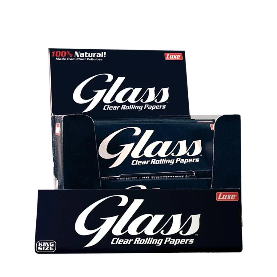 GLASS CLEAR ROLLING PAPERS 24PK/BOX K/S