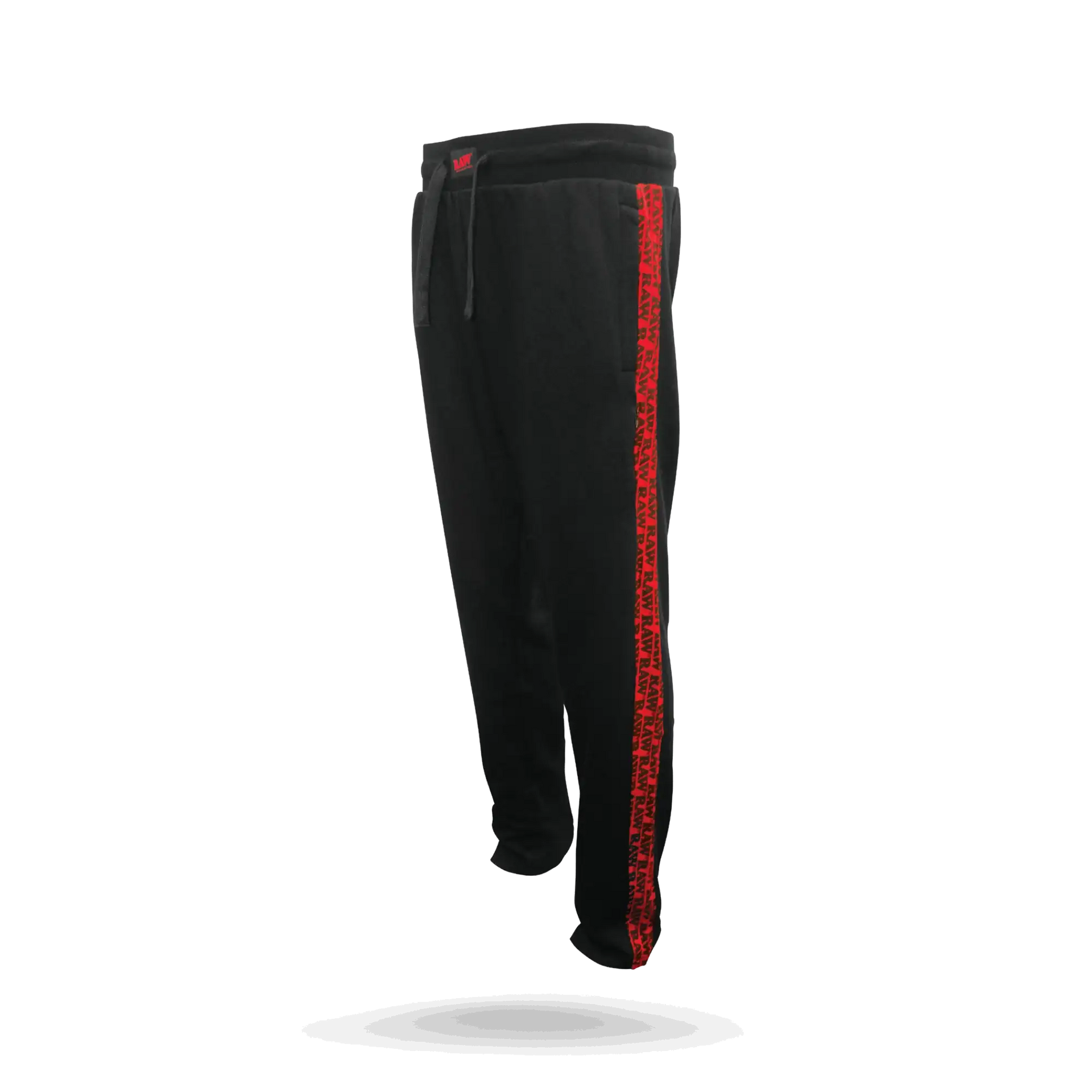 RAW SWEATPANTS W/RED SIDE LOGO