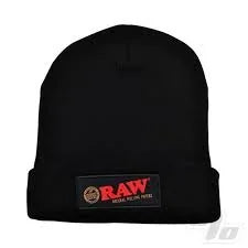 Raw Beanie  Hat Black