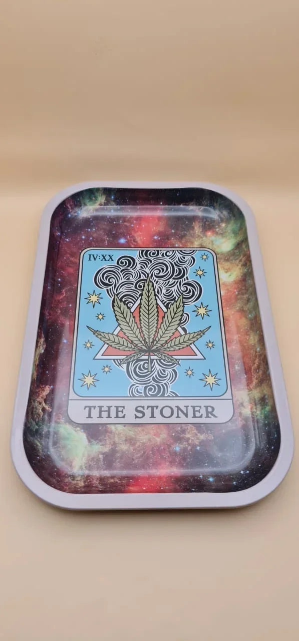 GREEN LINE METAL ROLLING TRAY MEDIUM THE STONER