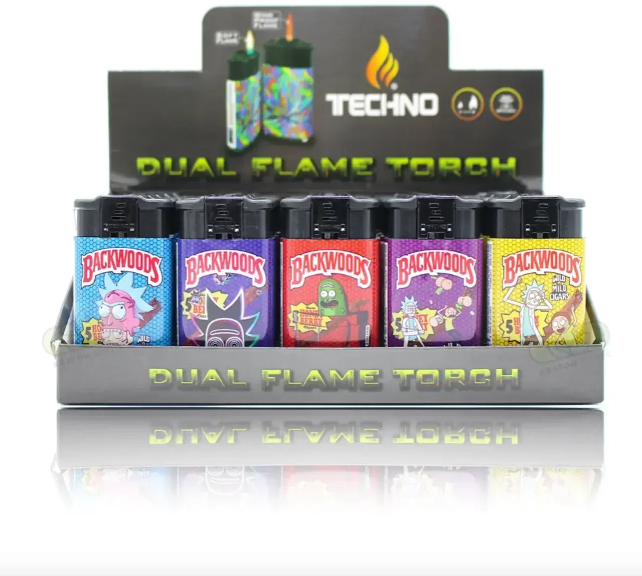 Techno Torch Dual Flame Mix Designs 25/Display