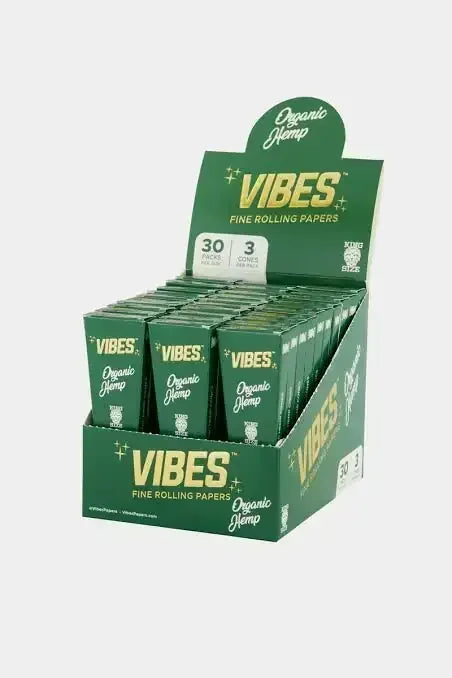 VIBES CONES ORGANIC HEMP GREEN BOX