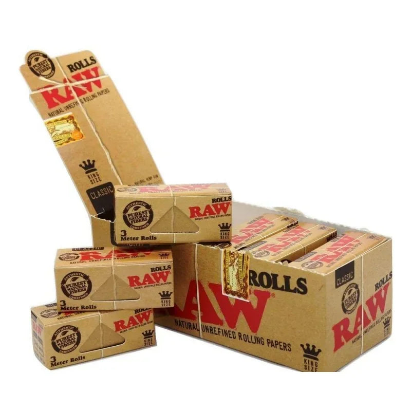 RAW CLASSIC ROLLS KINGSIZE 77388  3 METER ROLLS  12 ROLLS PER BOX