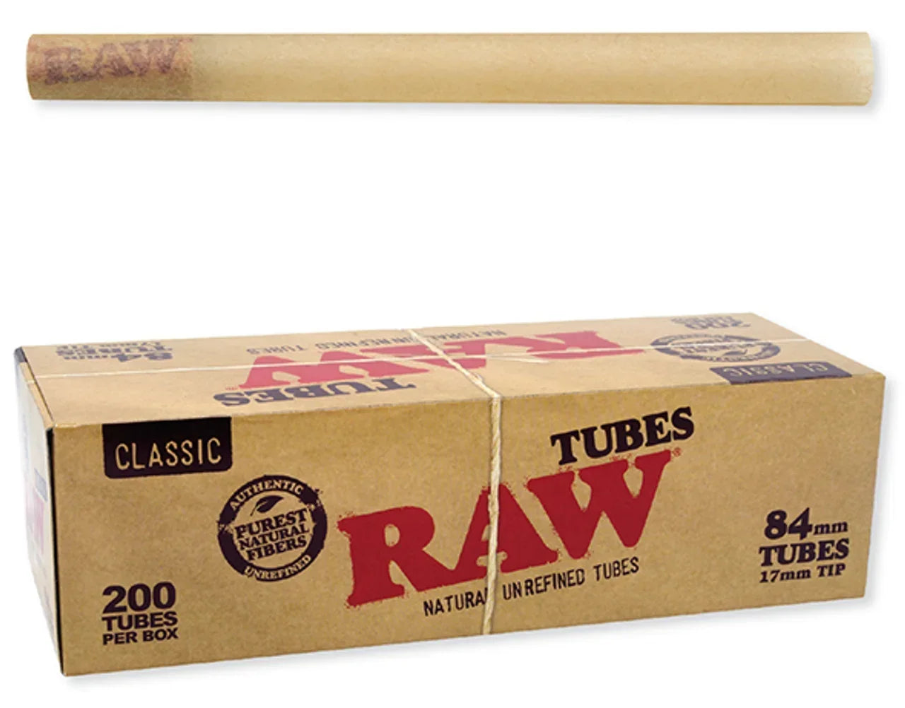 RAW CLASSIC TUBES 84MM 200 TUBES/BOX