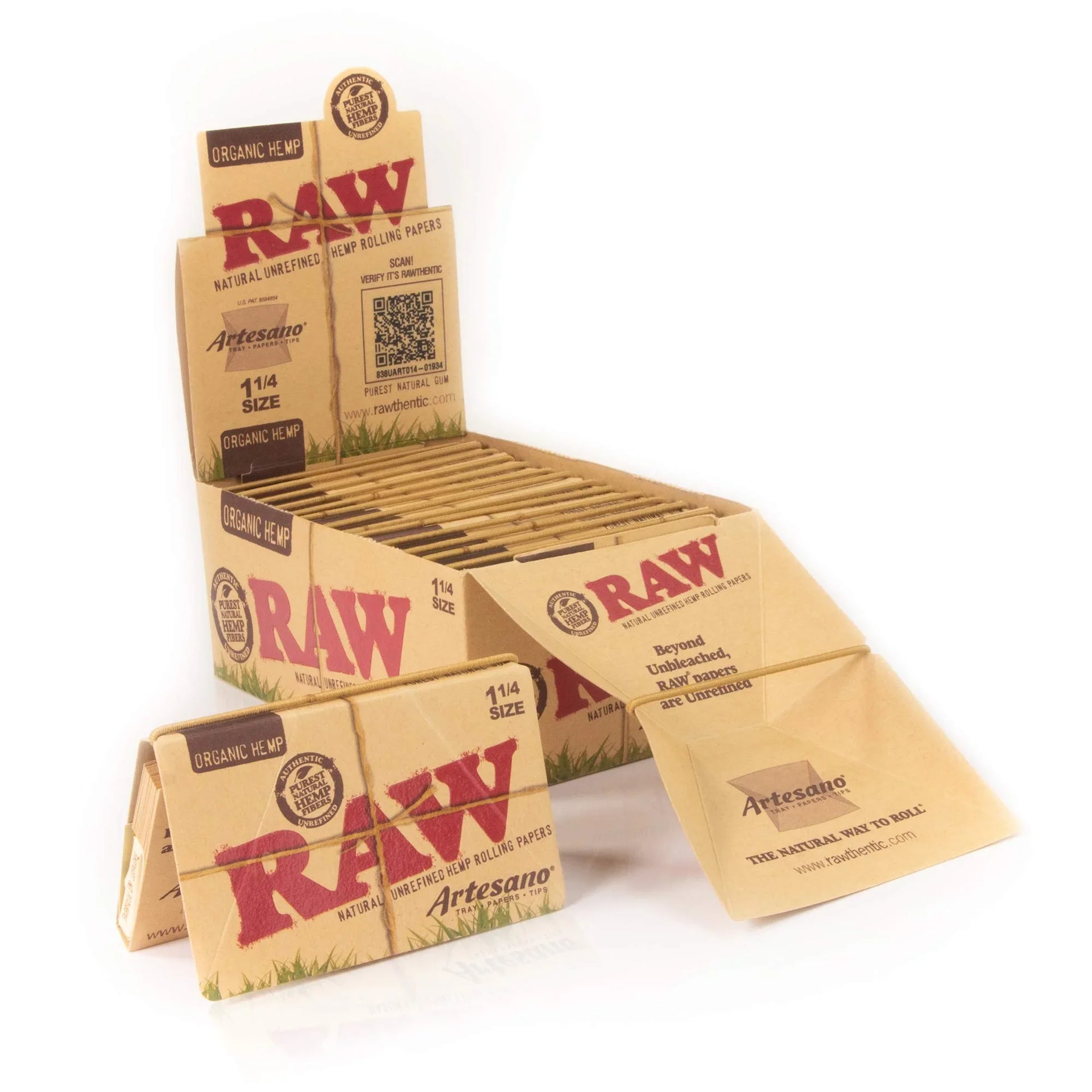 RAW ORGANIC 1 1/4 ARTESANO 15PK/BOX 50272