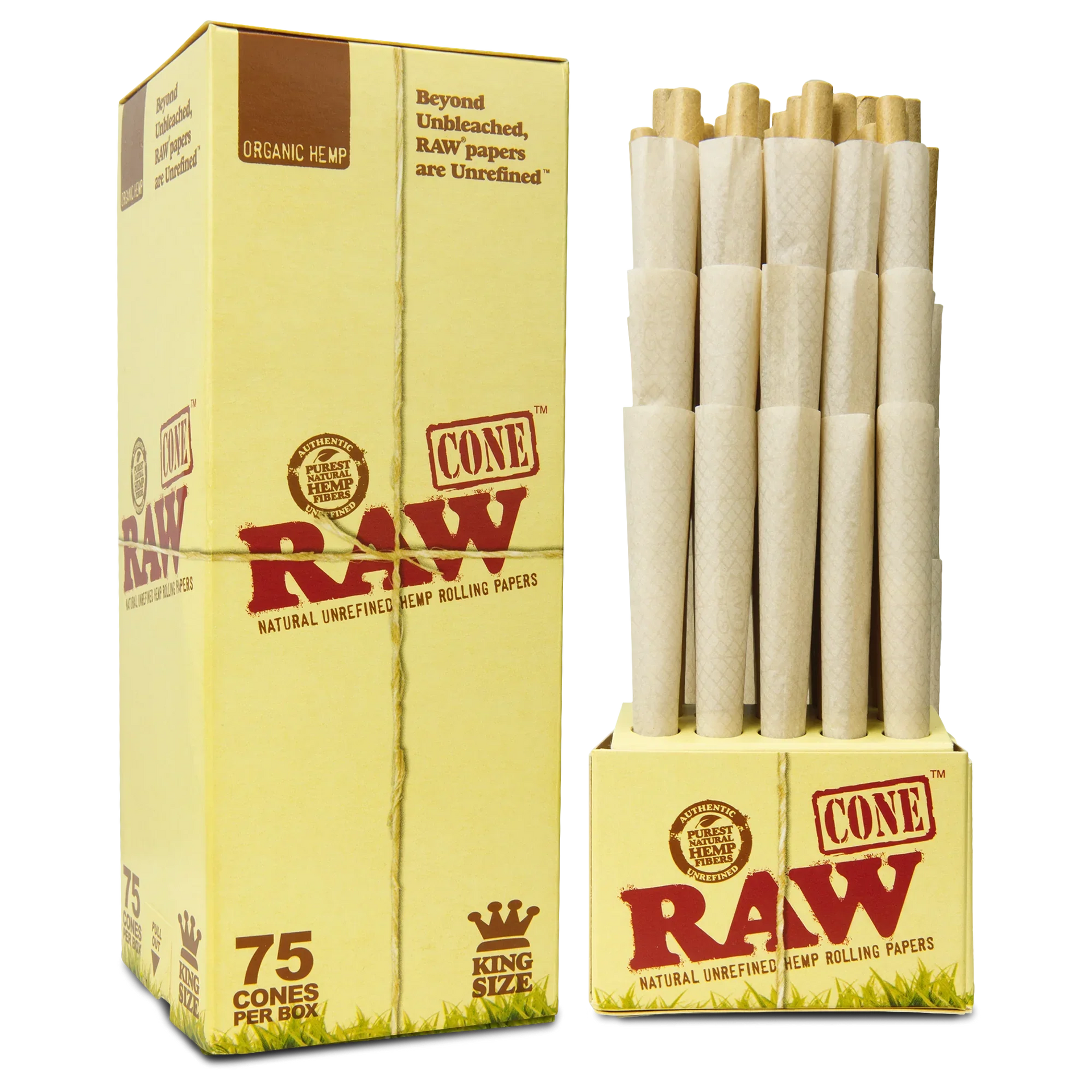 Raw Organic Cone King Size 75CT/Box