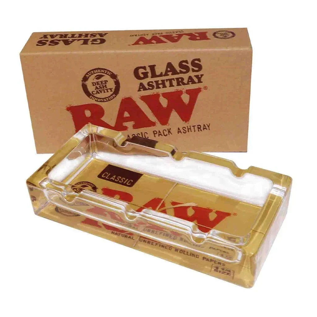 RAW GLASS ASHTRAY