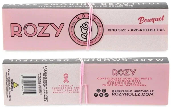 ROZY PINK PAPERS BOUQUET W/PREROLLED TIPS KS 24PK/BOX