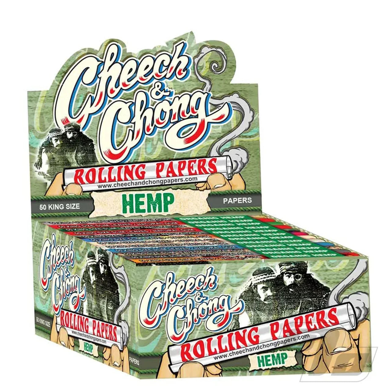 CHEECH & CHONG KING SIZE ROLLING PAPER  50 BOOKLETS PER BOX  -HEMP