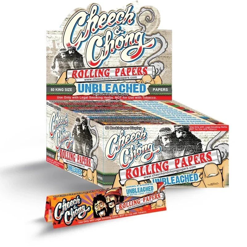 CHEECH & CHONG KING SIZE ROLLING PAPER  50 BOOKLETS UNBLEACHED