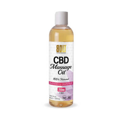 BOLT CBD MASSAGE OIL 250MG LAVENDER & GRAPEFRUIT