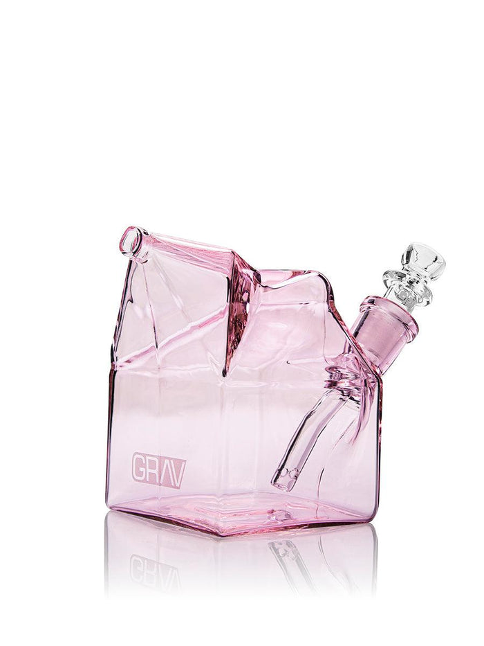 GRAV MILK CARTON BUBBLER PINK MCB.6