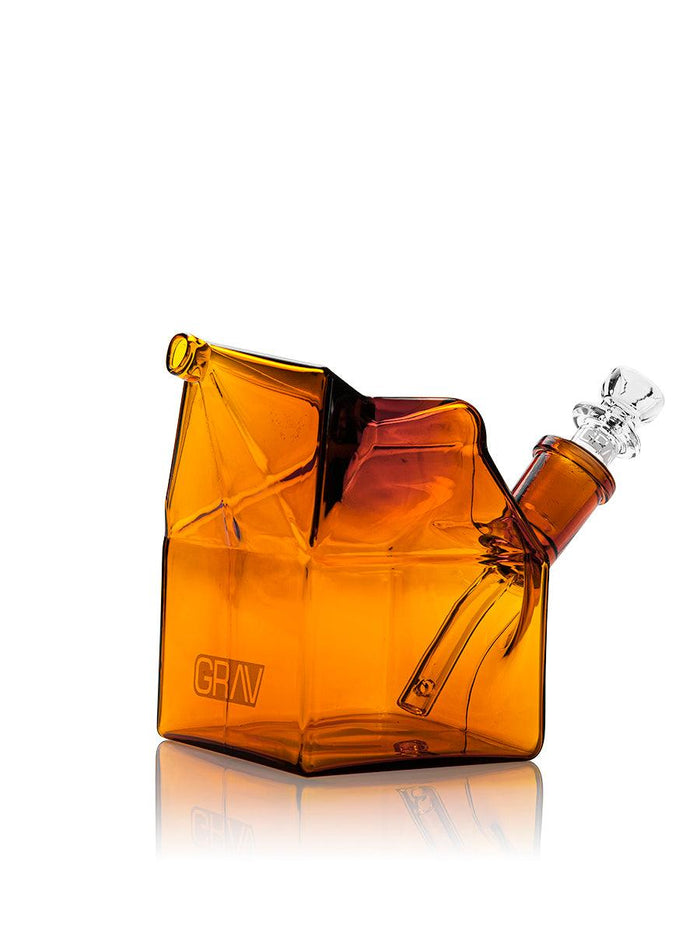 GRAV MILK CARTON BUBBLER AMBER MCB.4
