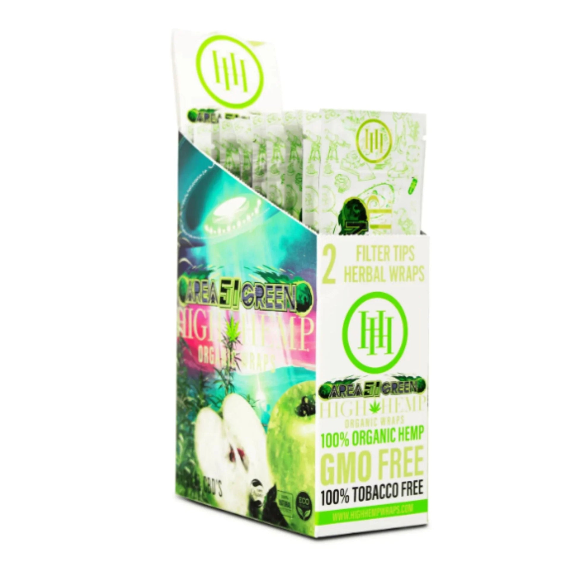 HIGH HEMP ORGANIC WRAPS AREA 51 GREEN