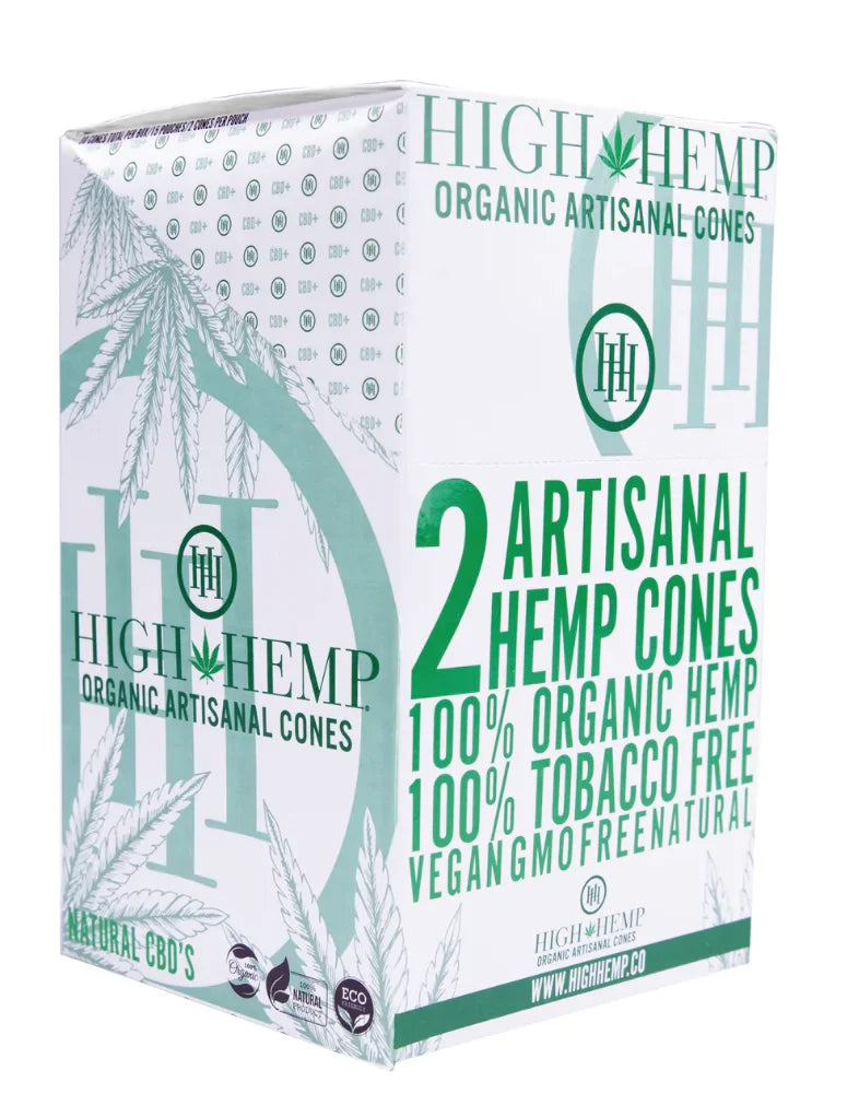 HIGH HEMP CONES  2pc/pk 15pk/bx Organic