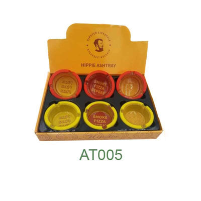 HIPPIE ASHTRAY GLASS W/ SILICONE AT005