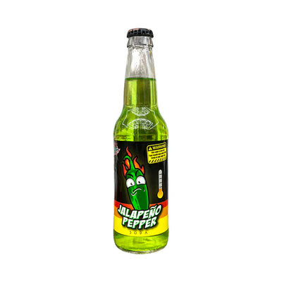 EXOTIC SODA ROCKET FIZZ 12oz. BOTTLE JALAPENO PEPPER SODA