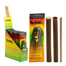 GROLLZ PRE-ROLLED HEMP WRAPS W/FILTER 2PK 15PK/BOX MANGO