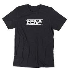 GRAV T-SHIRT HEATHER BLACK LOGO LARGE  ASSORTED SIZE BLACK TS.GRAV.HB.