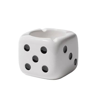 ASHTRAY CERAMIC DICE ASST COLORS