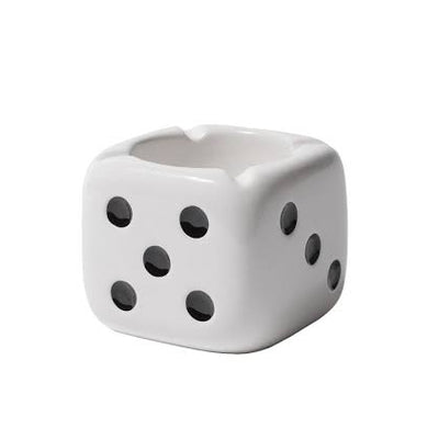 ASHTRAY CERAMIC DICE ASST COLORS