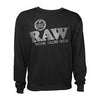 RAW BLACK CREWNECK SWEATSHIRT  WITH ZIPPER POCKET 2XLARGE