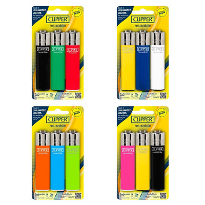 CLIPPER LIGHTER 3/Pk BLISTER CP11BR ASSORTED COLORS