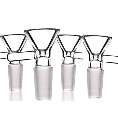 BOWL 14MM MALE W/MARBLE HANDLE CLEAR 10PK