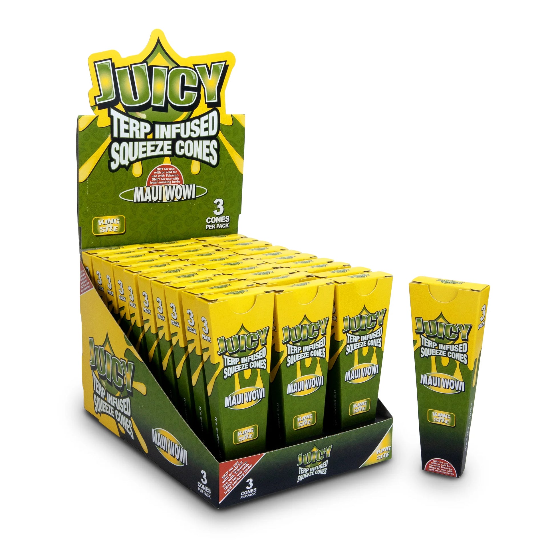 JUICY JAYS MAUI WOWI SQUEEZE KING SIZE CONE 3PK 30CT