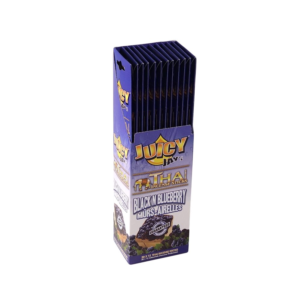 JUICY JAYS THAI INCENSE 12ct/BOX BLACK&BLUEBERRY