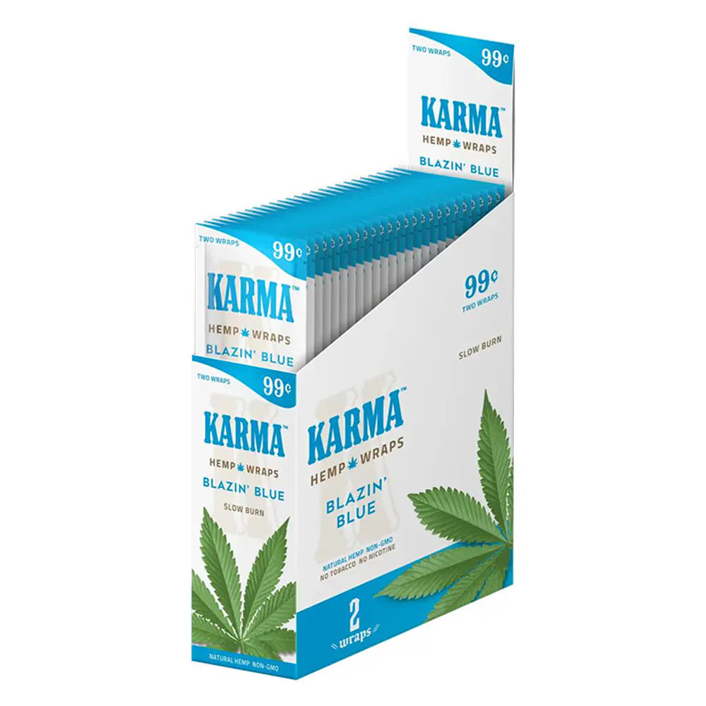 KARMA HEMP WRAPS 2CT/25PK BLAZIN BLUE