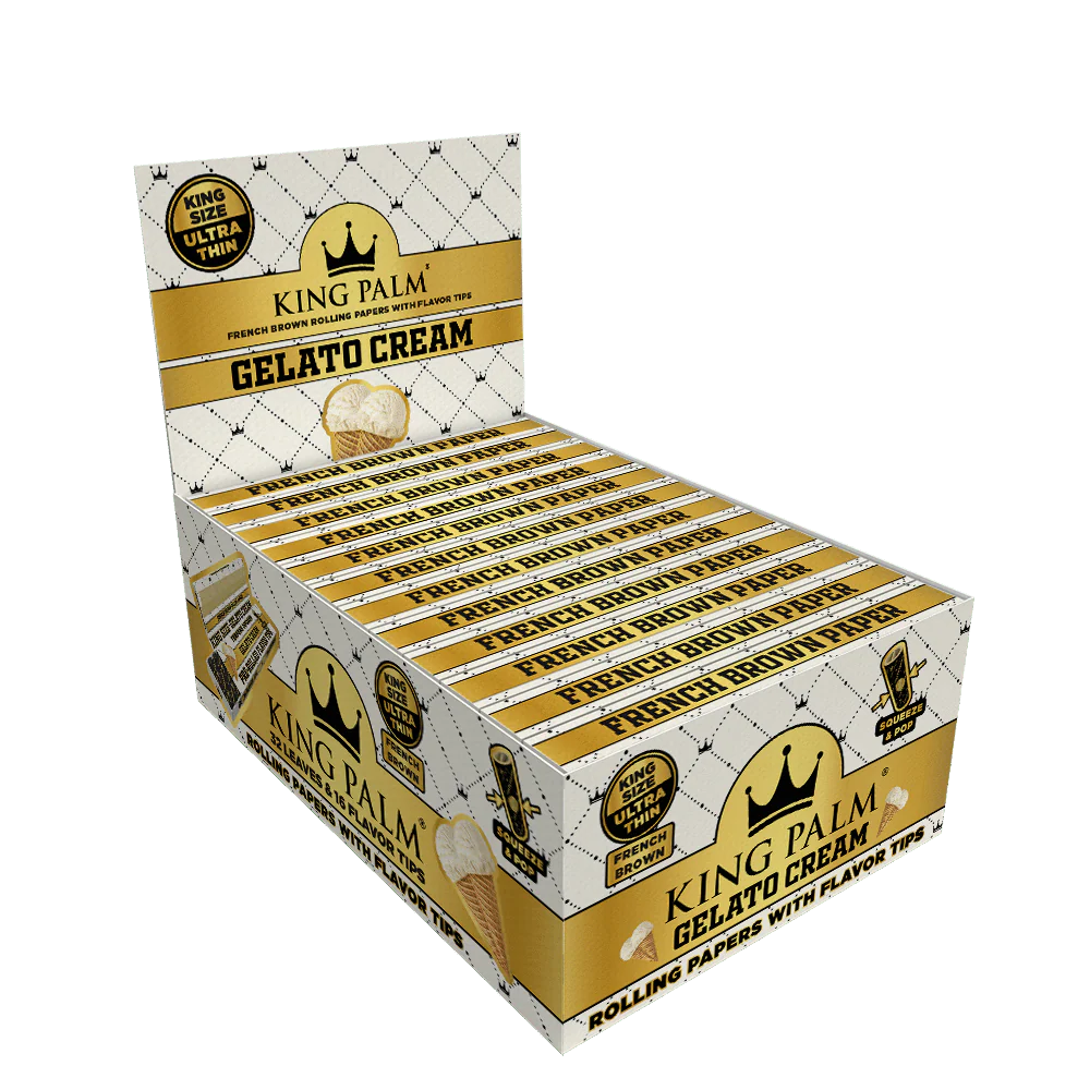 KING PALM PAPERS KS 32PK 24PK/BOX W/FLAVORED TIP GELATO CREAM