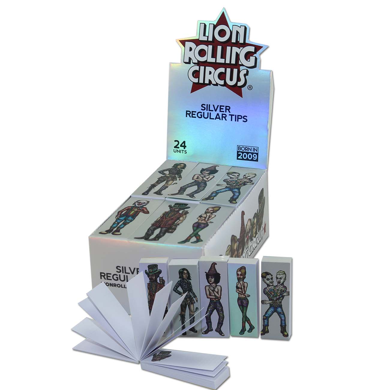 LION ROLLING CIRCUS SILVER REGULAR TIPS 24 UNITS