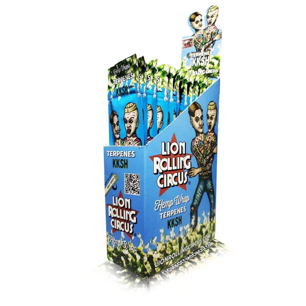 LION ROLLING CIRCUS HEMP WRAPS 25 PACKS KKSH FLAVOR TERPENE INFUSED