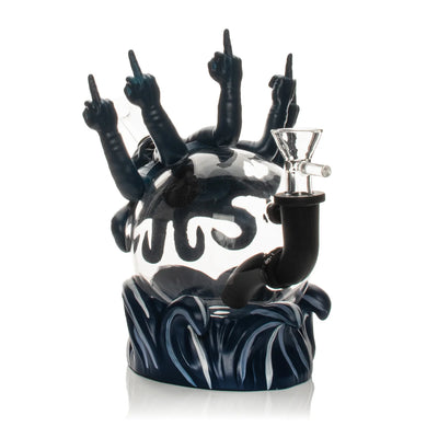 WPYHS131 WATERPIPE MIDDLE FINGER OCTUPUS (H458)