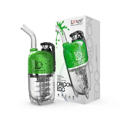 LOOKAH DRAGON EGG E-RIG VAPORIZER GREEN BLACK SPLATTER