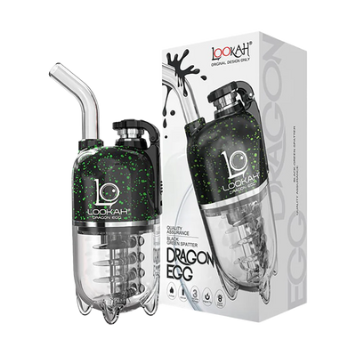 LOOKAH DRAGON EGG E-RIG VAPORIZER BLACK GREEN SPLATTER