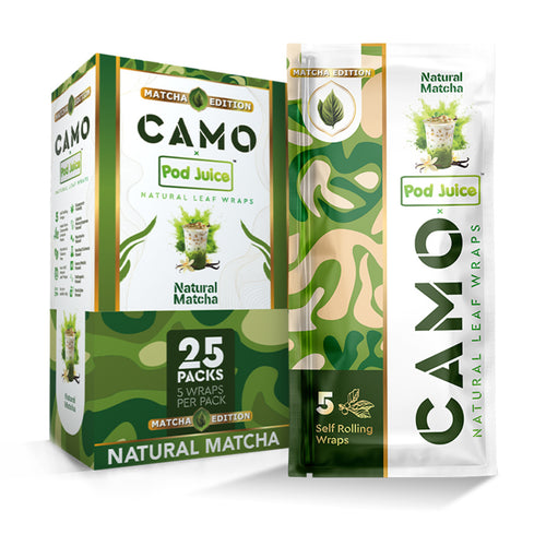 CAMO X POD JUICE WRAPS MATHCA EDITION 25PK / BOX | NATURAL MATCHA
