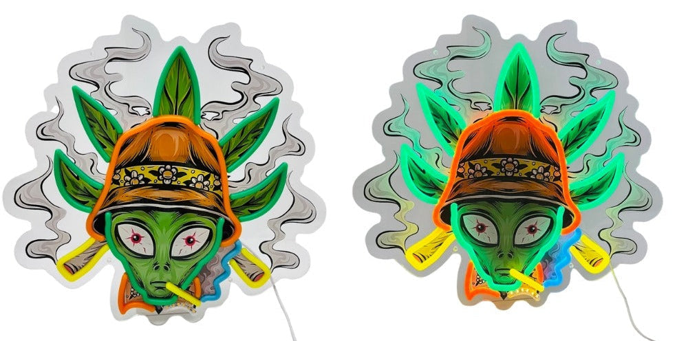 NEON SMOKE SIGN LIGHT 23.5X22.4