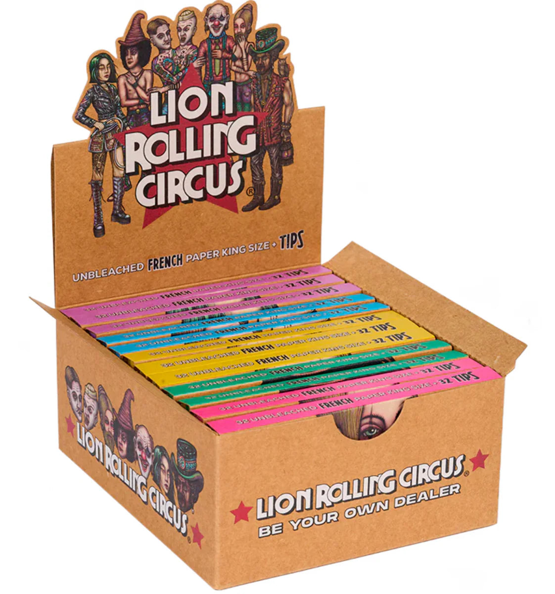 LION ROLLING CIRCUS NATURAL UNBLEACHED  KS + TIPS