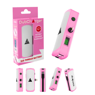 DUBCHARGE DUBCHARGER BATTERY+CHARGER+FLASHLIGHT PINK