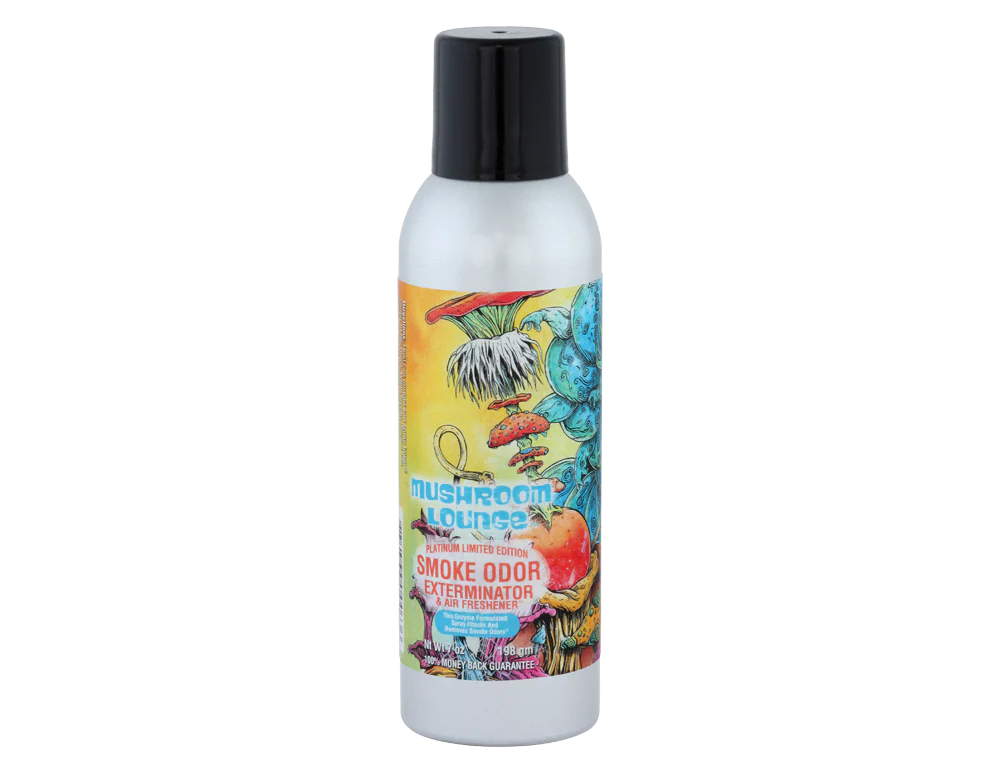 SMOKE ODOR AIR FRESHENER 7oz MUSHROOM LOUNGE PLATINUM LIMITED EDITION