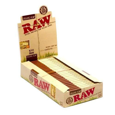 RAW ORGANIC HEMP 1 1/4 24 PACKS/BOX 50 LEAVES/PACK  74189