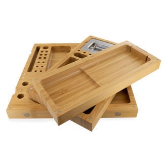 RAW TRIPLE FLIP BAMBOO ROLLING TRAY MAGNET 83638